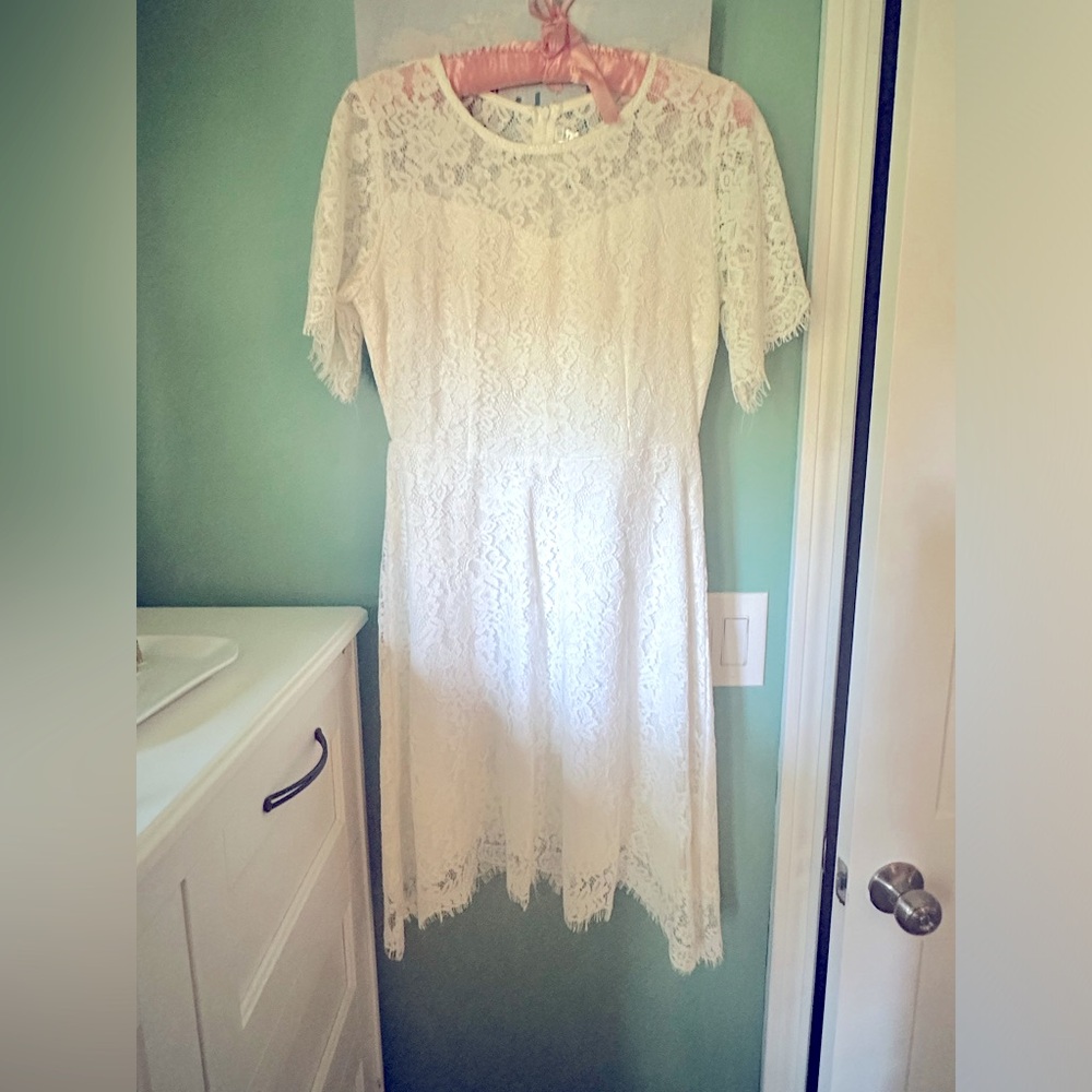 Lacy White Dress